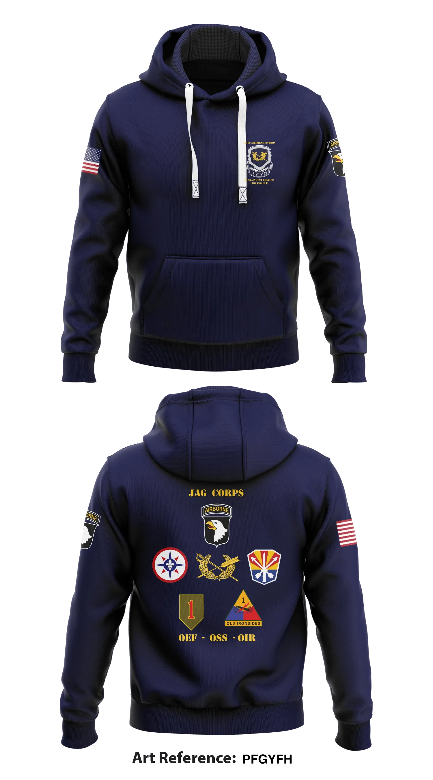 11st Division Sustainment Brigade JAG Store 1  Core Men's Hooded Performance Sweatshirt - PFGYfh