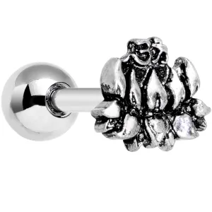 16 Gauge 1/4 Mindfully Meditative Lotus Flower Cartilage Tragus Earring