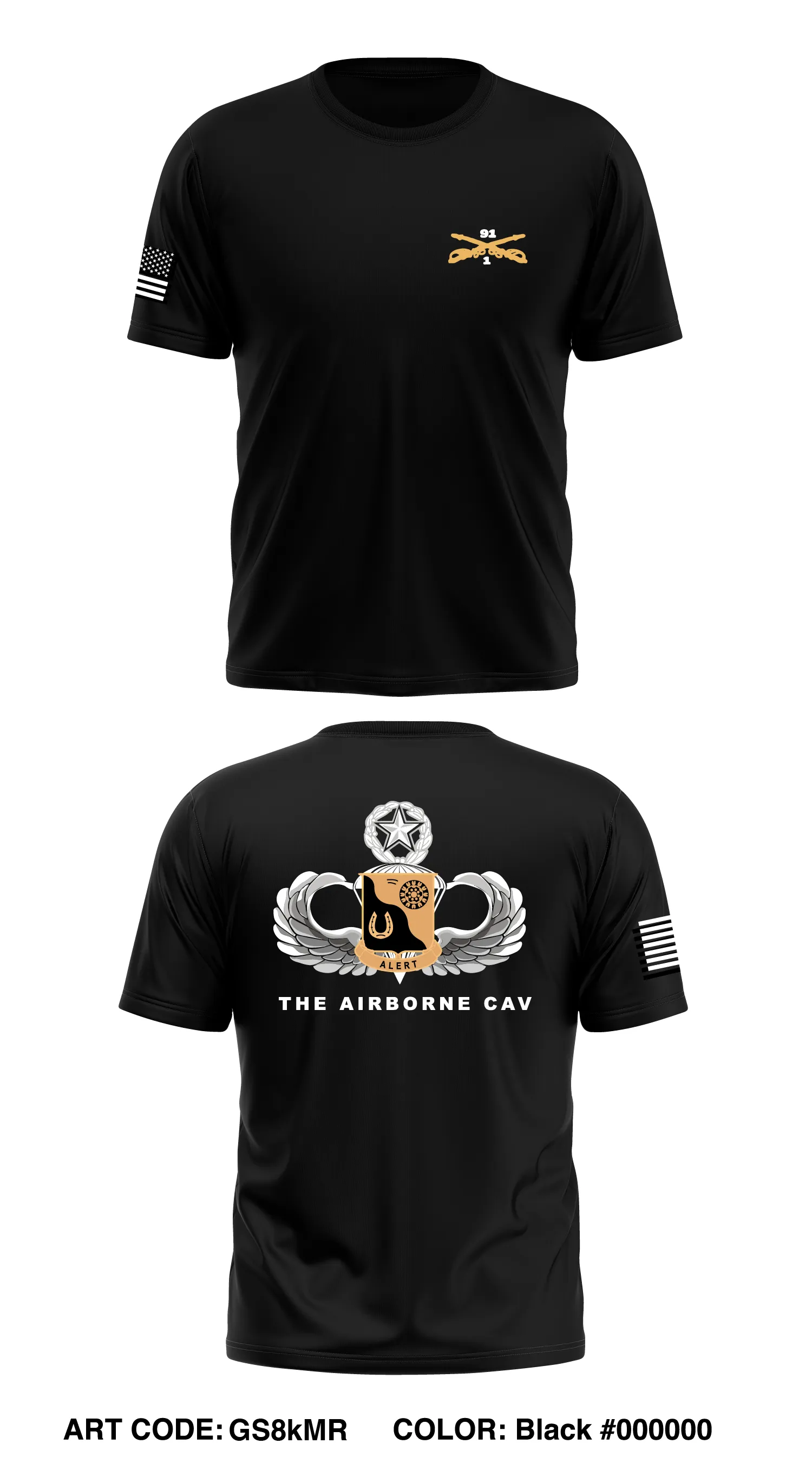 191 Cav, 173 Airborne  Store 1 Core Men's SS Performance Tee - GS8kMR