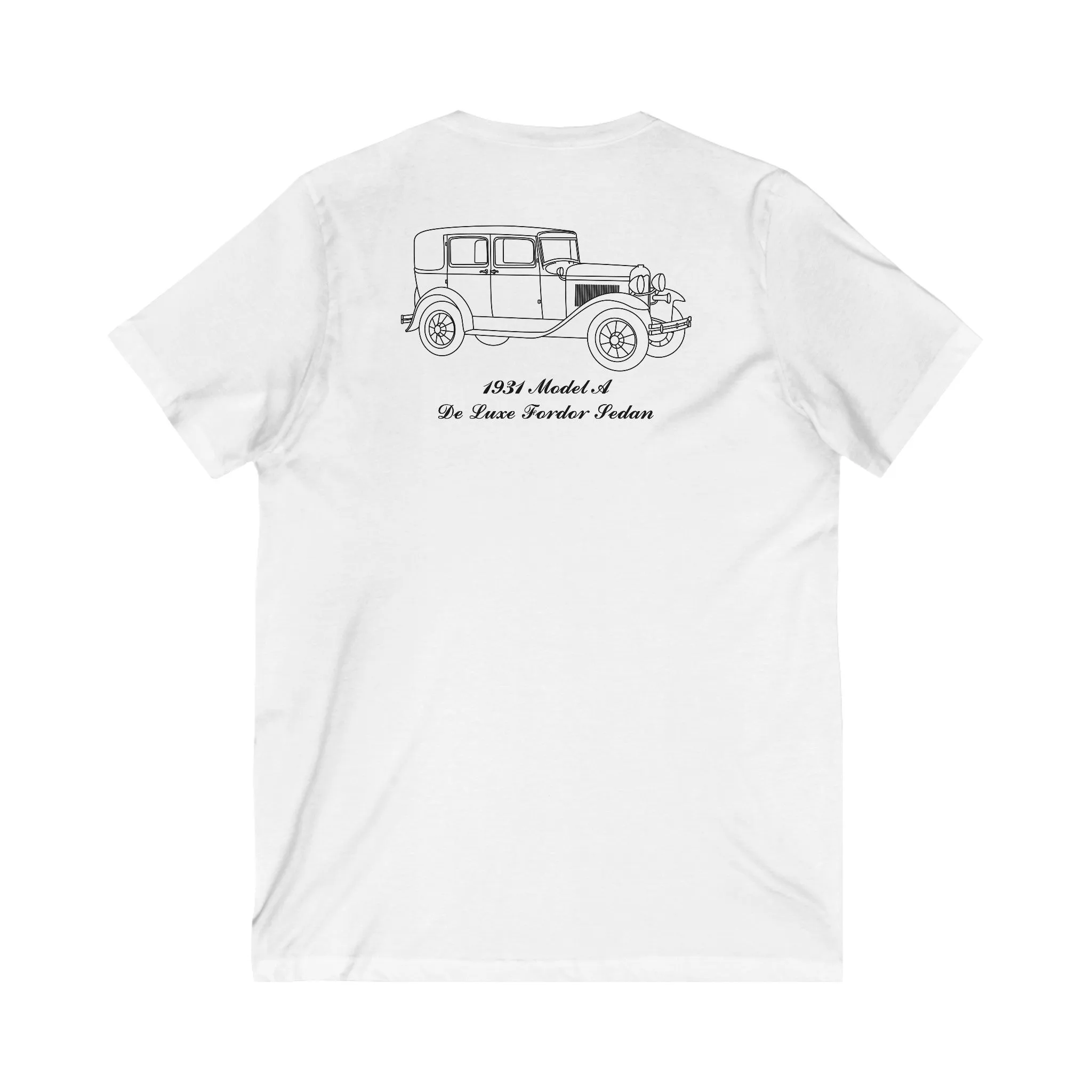 1931 De Luxe Fordor Sedan Women's V-Neck Shirt