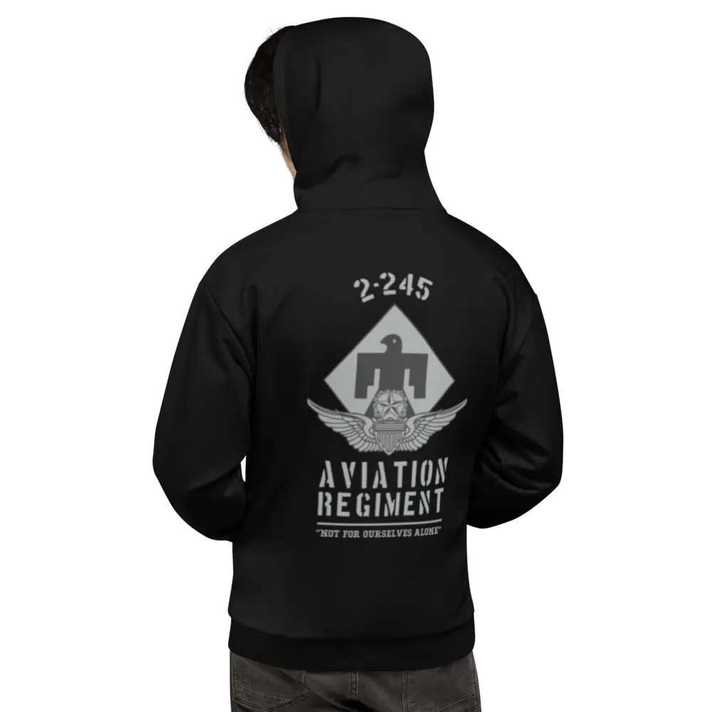 2-245 Aviation Regiment Store 1  Core Men's Hooded Performance Sweatshirt - WzerT6-BLK-GRY