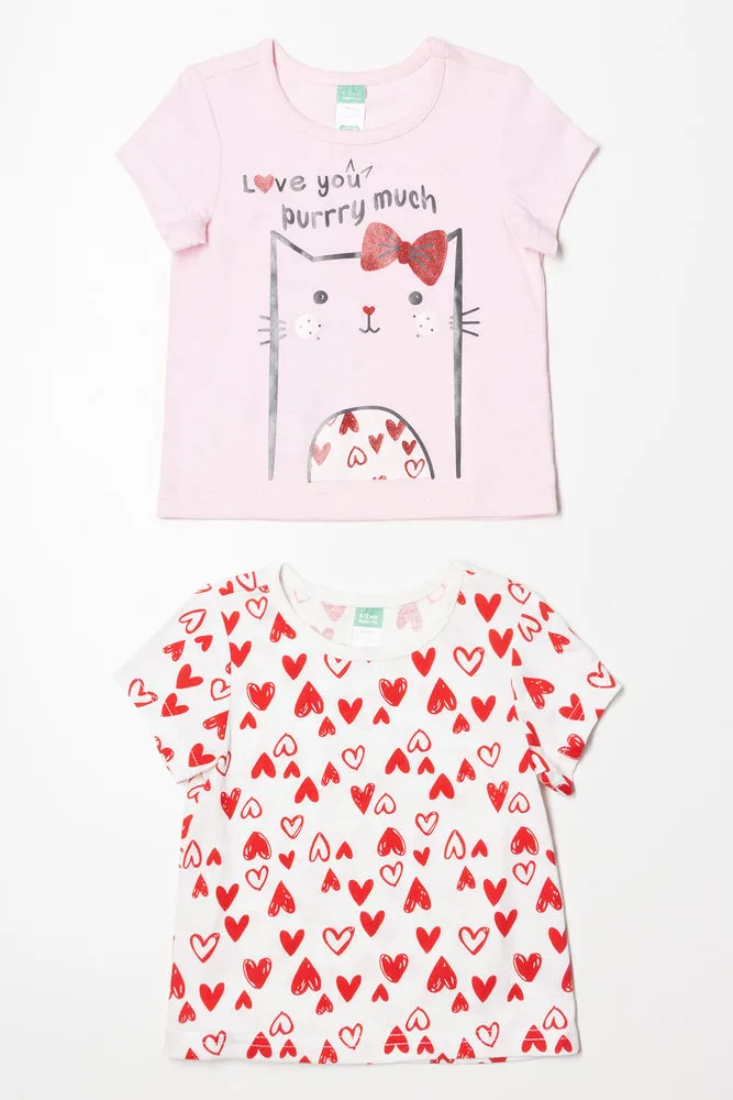 2 Pack T-Shirt Pink