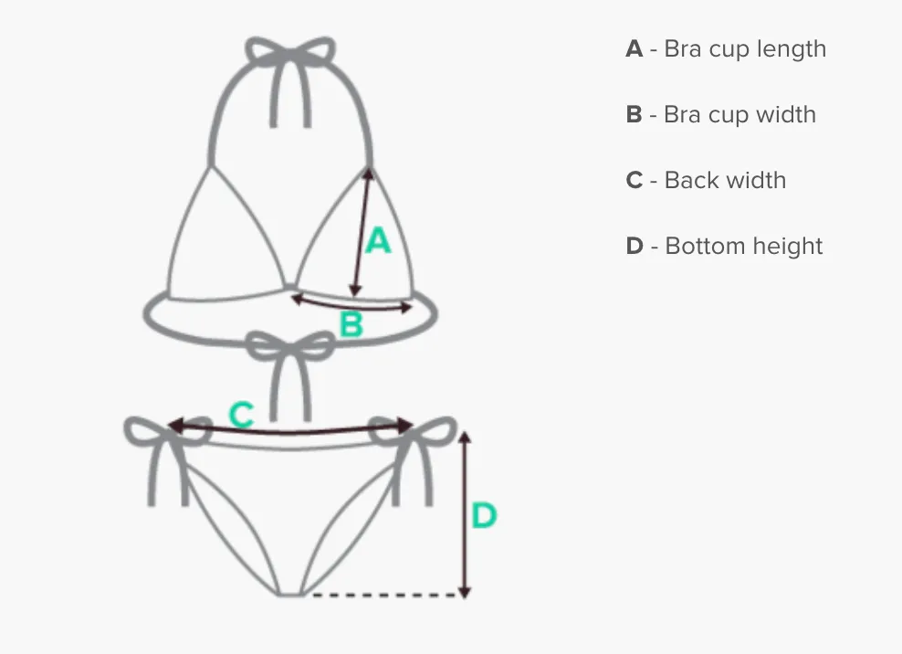 2 Piece String Bikini Set- "Magic Stamps" Design