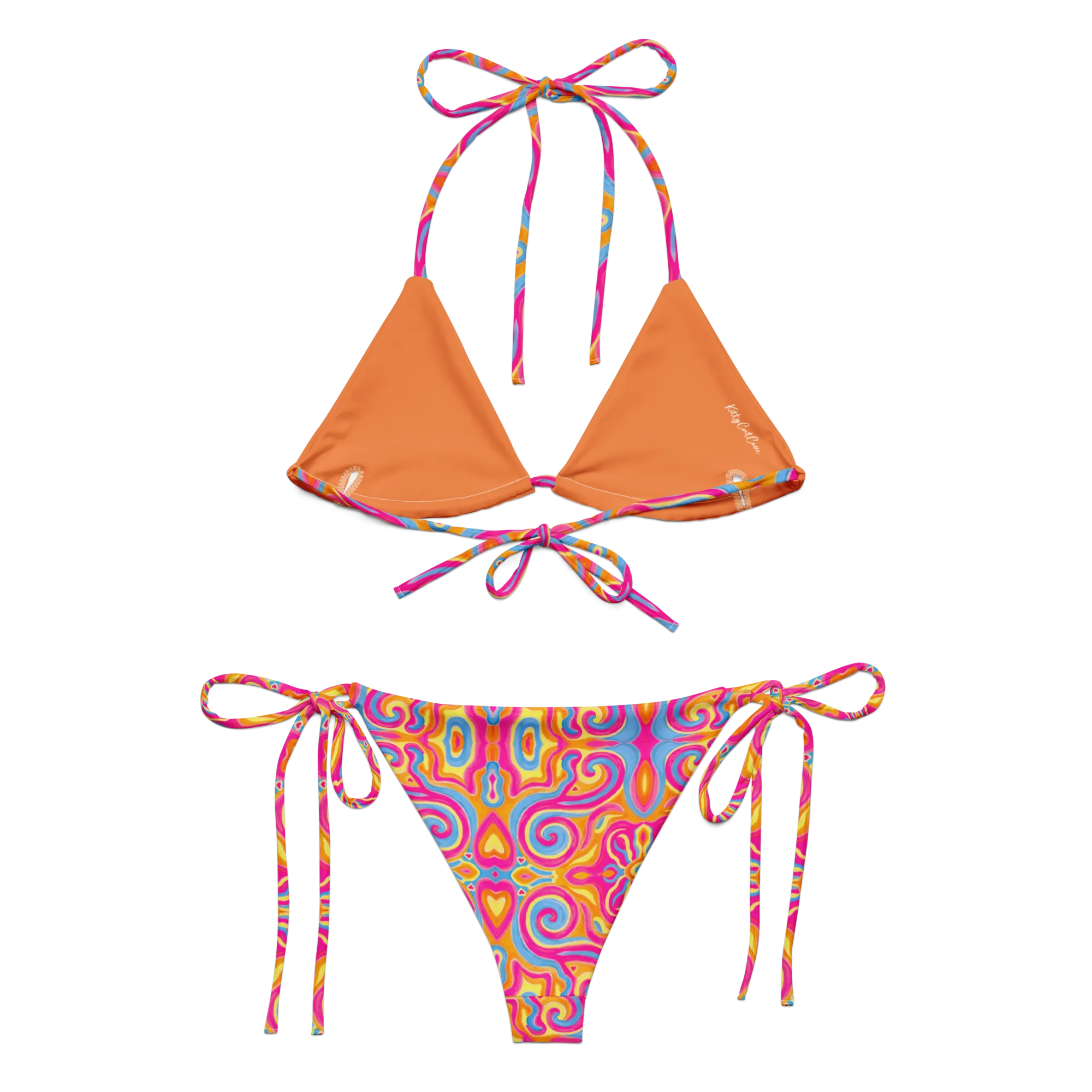 2 Piece String Bikini Set- "Magic Stamps" Design