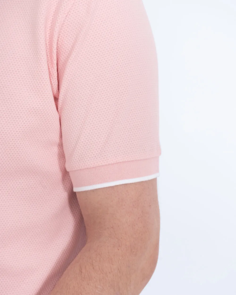 2t Slim Fit Tall Tipped Polo Shirt (pink)
