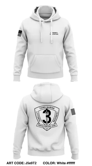 3D Marine Littoral Regiment  Core Men's Hooded Performance Sweatshirt - J5e9T2