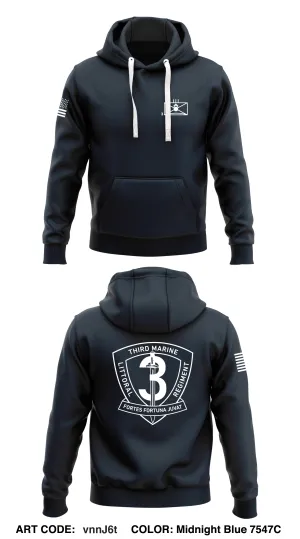 3D Marine Littoral Regiment  Core Men's Hooded Performance Sweatshirt - vnnJ6t