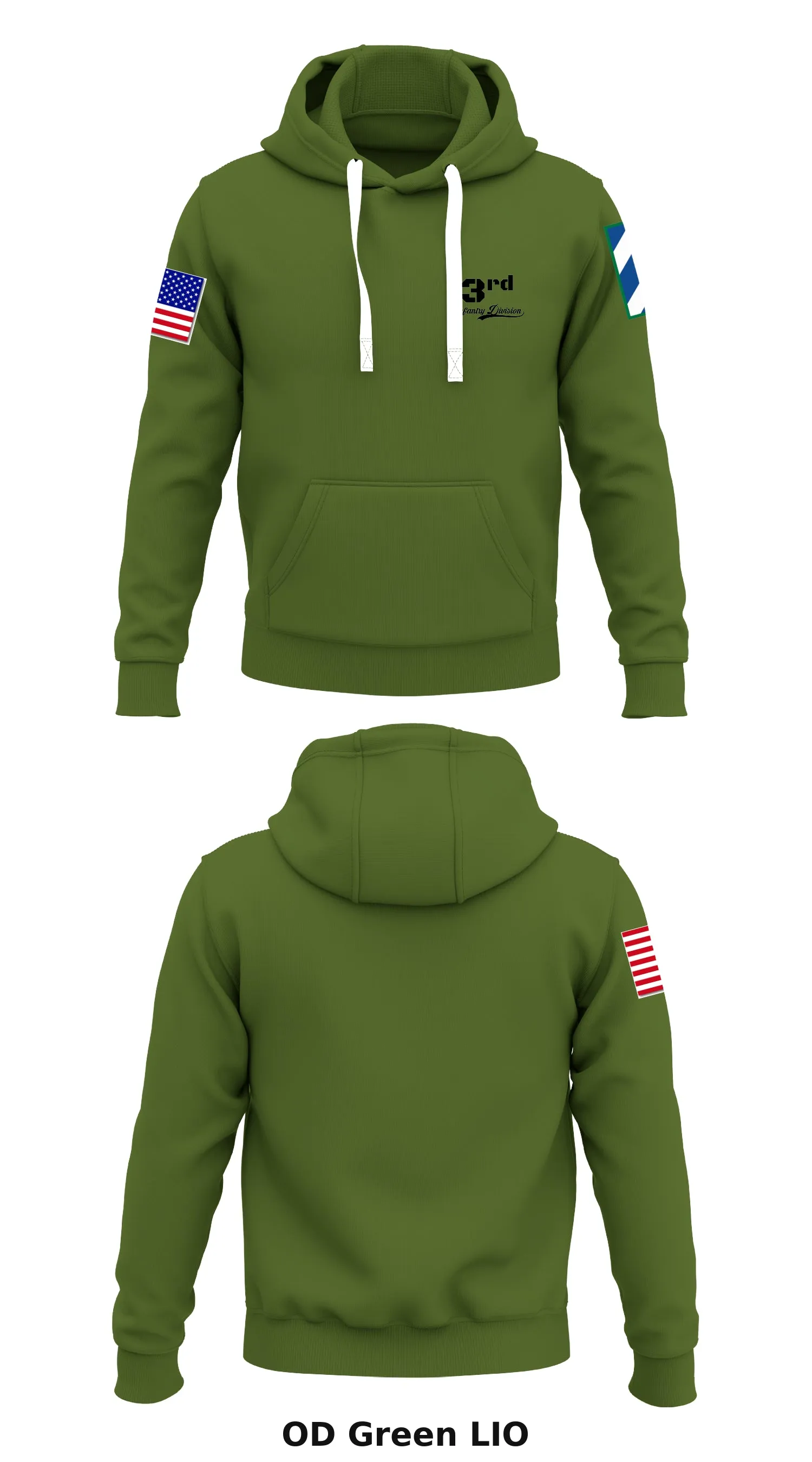 3rd ID Store 1  Core Men's Hooded Performance Sweatshirt - LIO