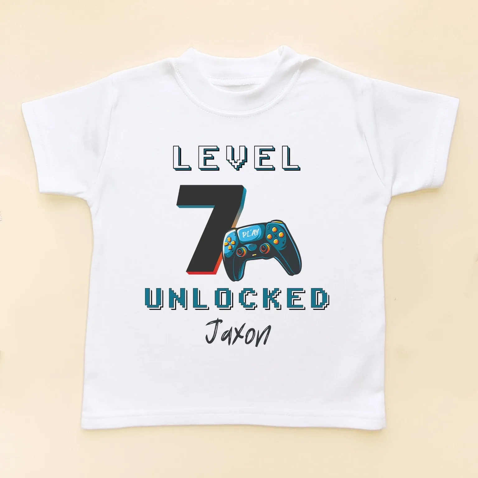 7th Level Unlocked Gamer Birthday Personalised T Shirt