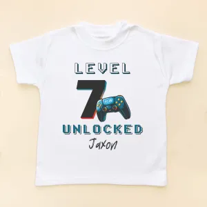 7th Level Unlocked Gamer Birthday Personalised T Shirt