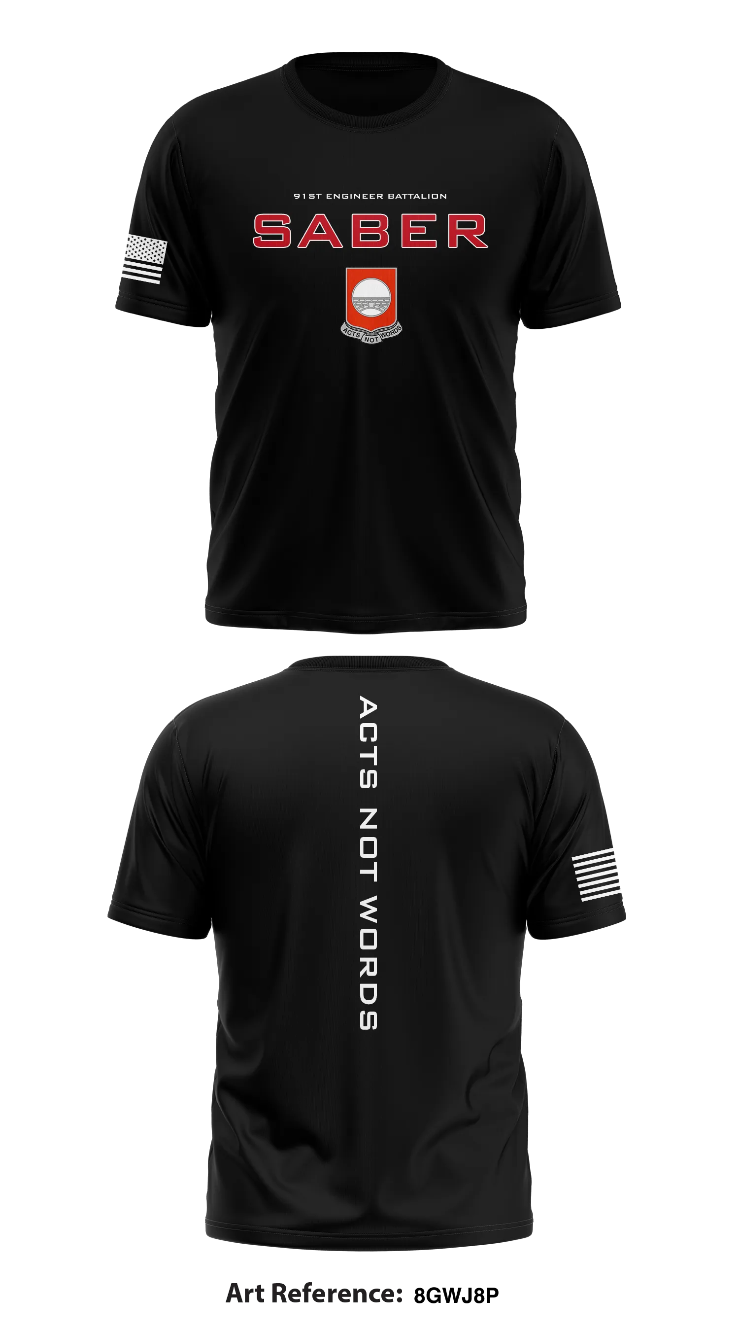 91st Enginner Battalion Store 1 Core Men's SS Performance Tee - 8gWj8p