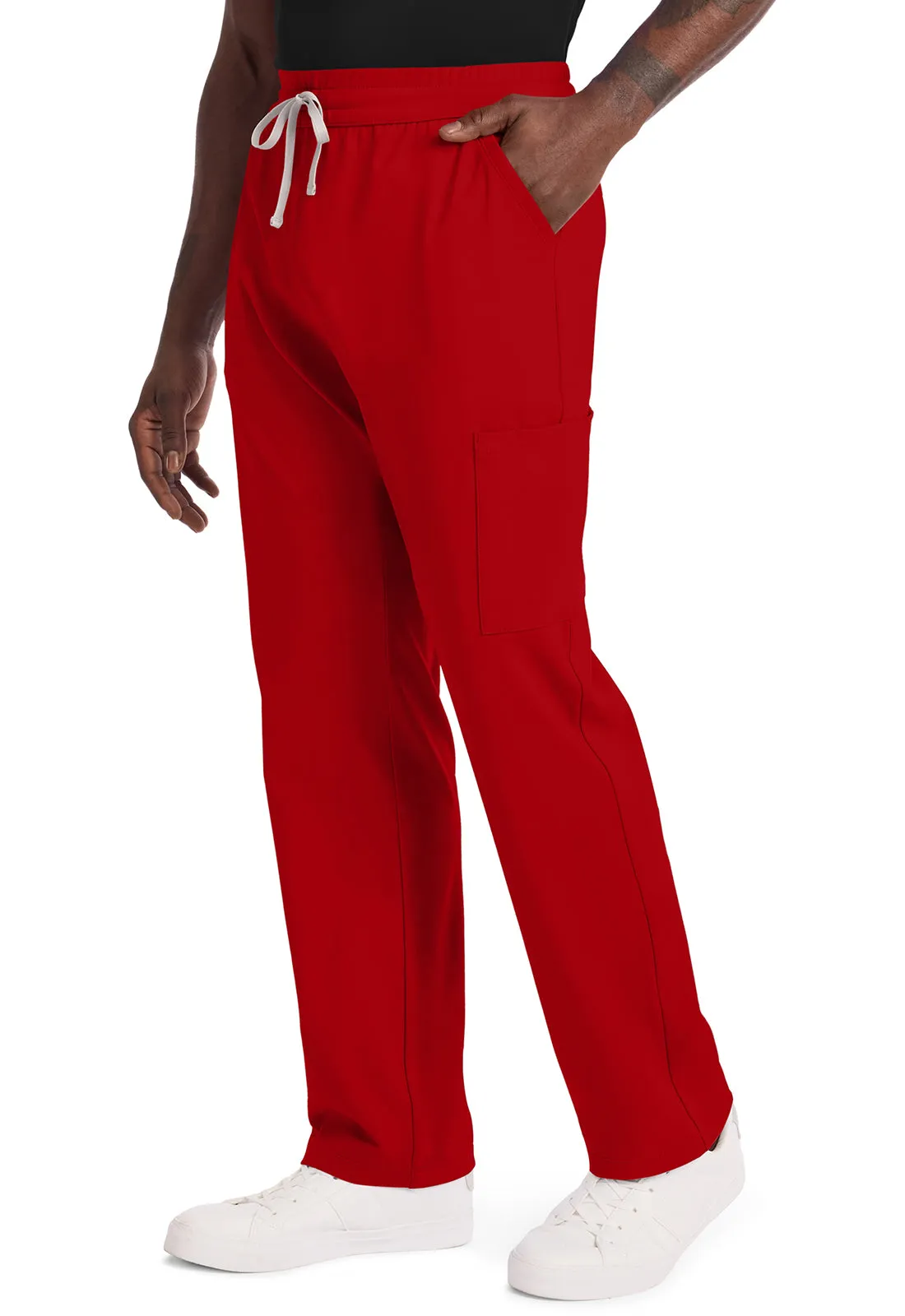 Achieve CK036 Men's 5-Pocket Straight Leg Pants Red
