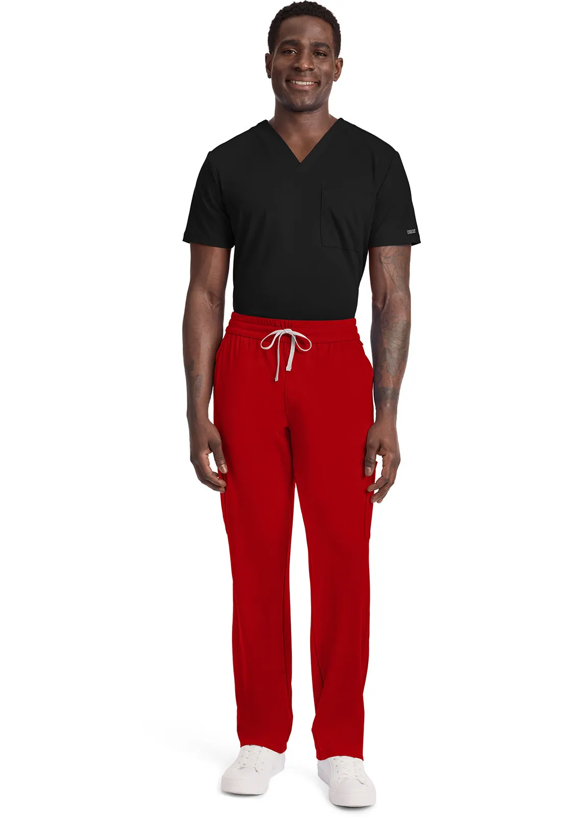 Achieve CK036 Men's 5-Pocket Straight Leg Pants Red