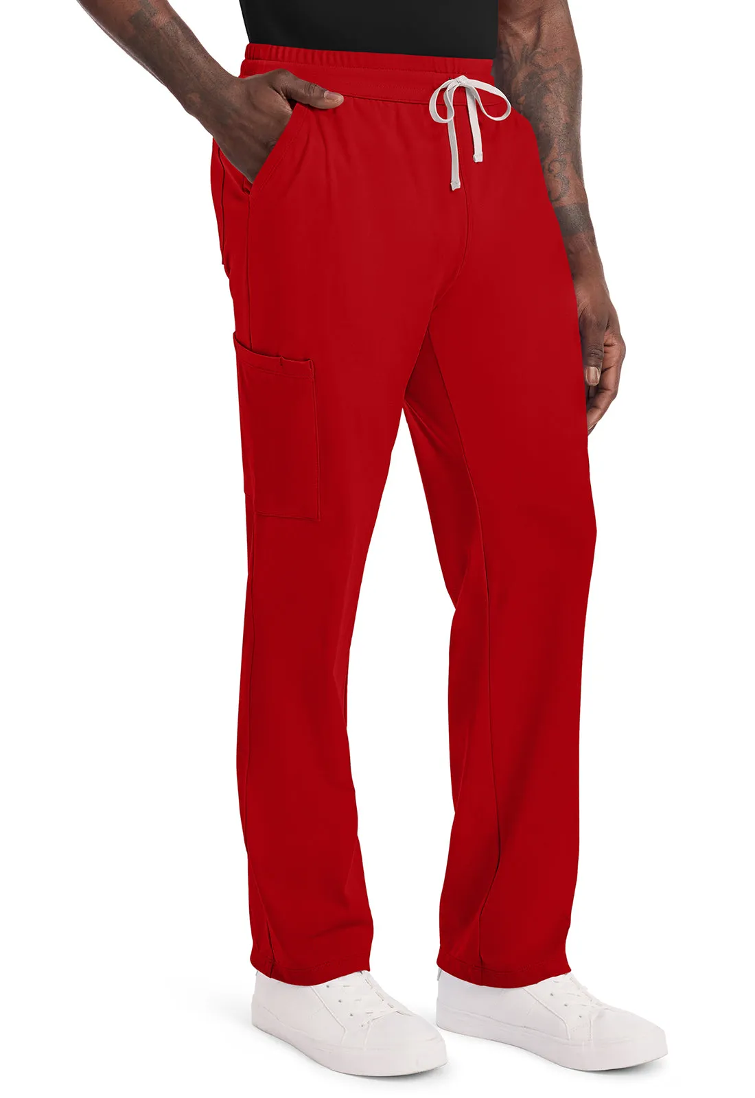 Achieve CK036 Men's 5-Pocket Straight Leg Pants Red