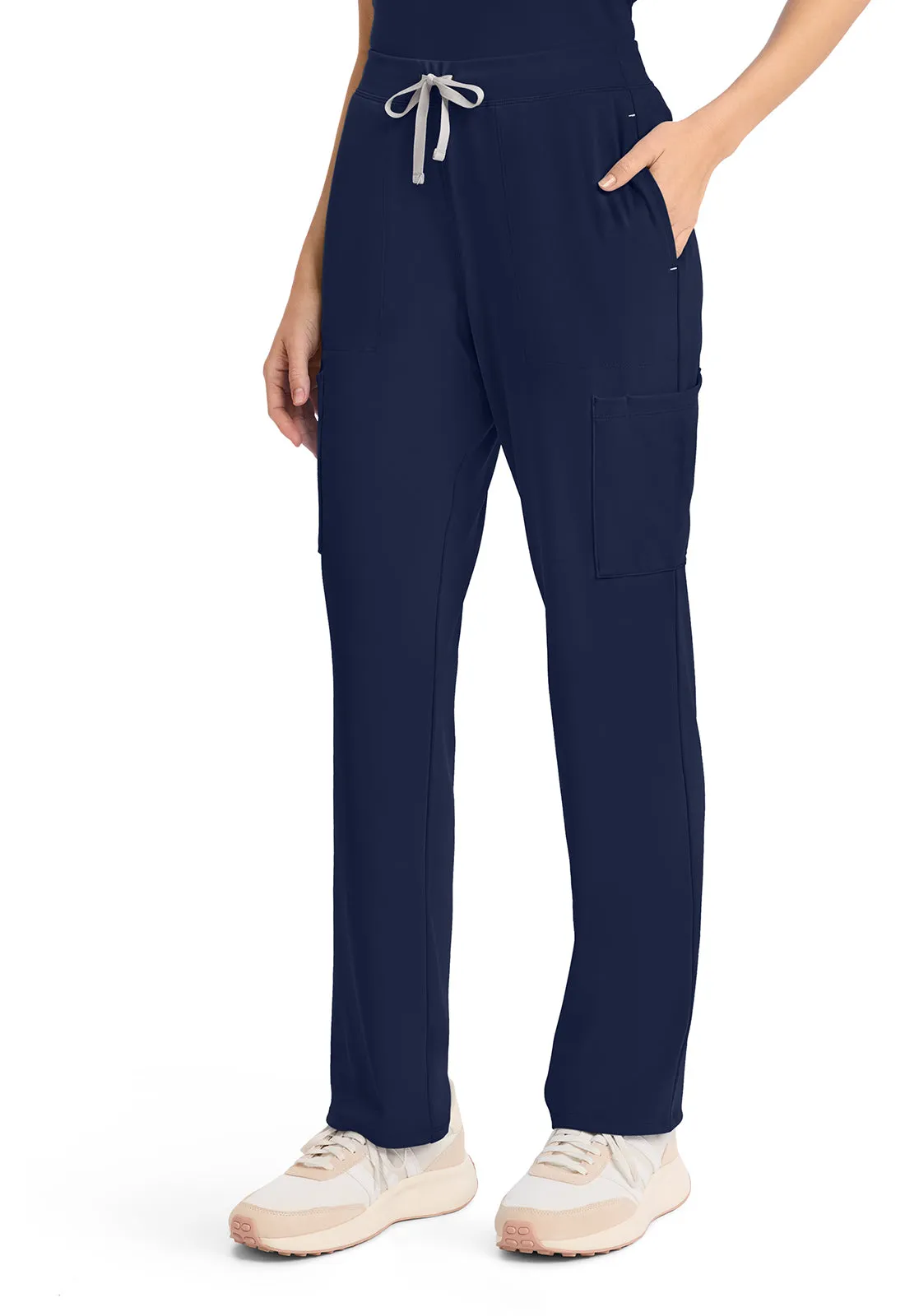 Achieve CK096 Women's 5-Pocket Straight Leg Pants Navy