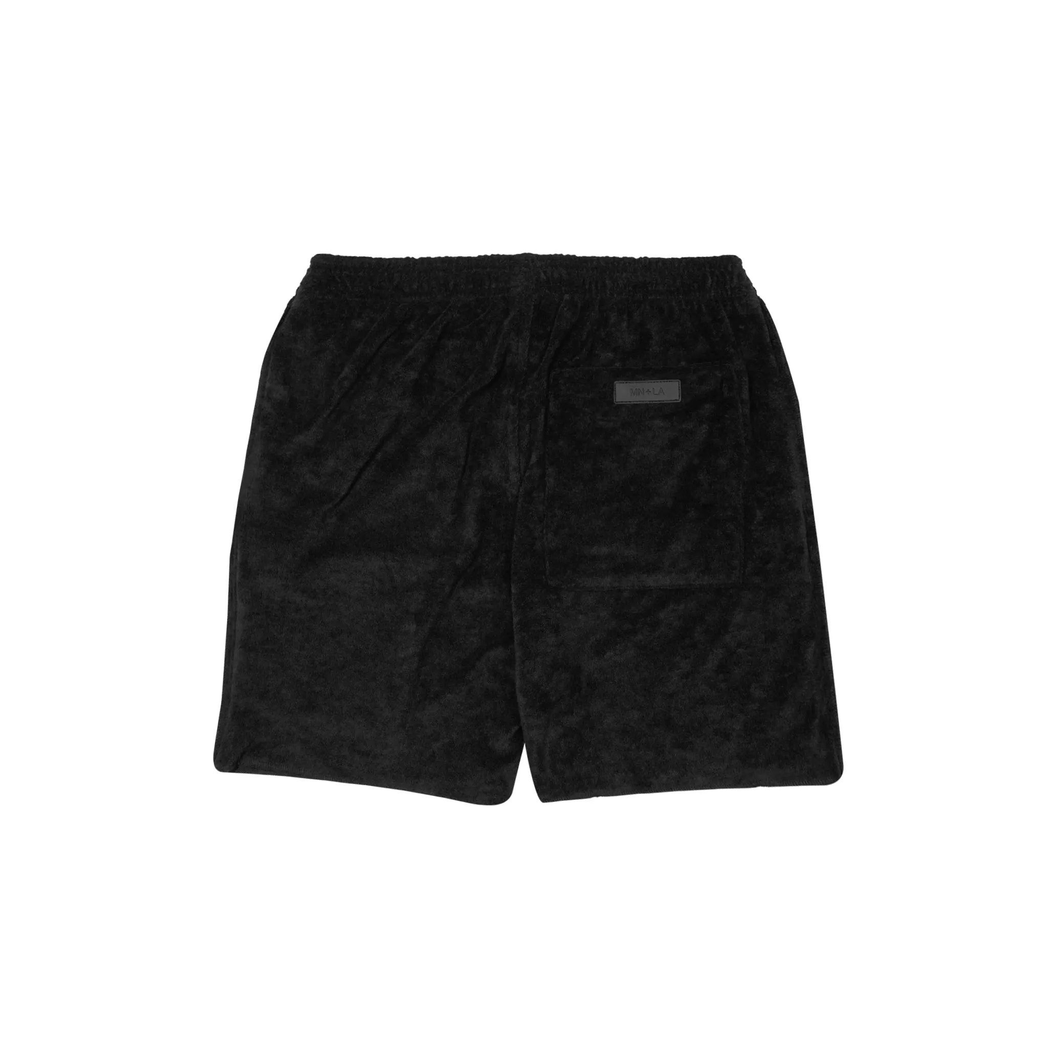 ANTHRACITE TOWEL RAW FINISH SWEATSHORTS