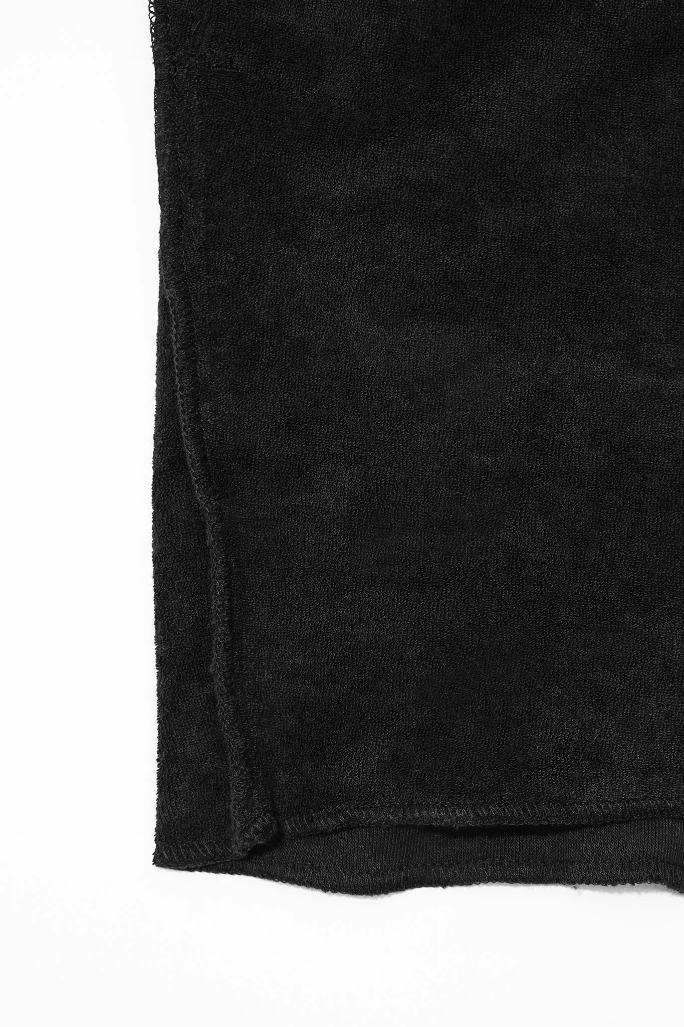 ANTHRACITE TOWEL RAW FINISH SWEATSHORTS