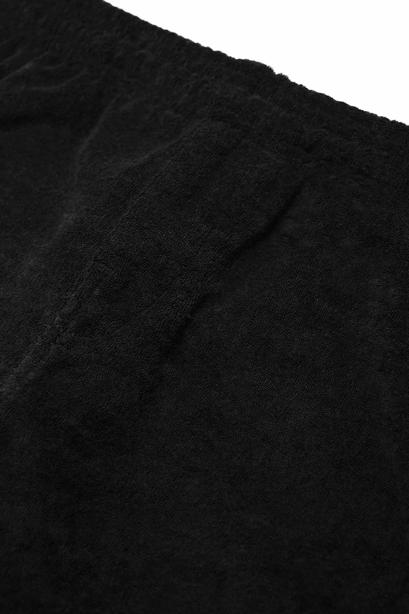 ANTHRACITE TOWEL RAW FINISH SWEATSHORTS