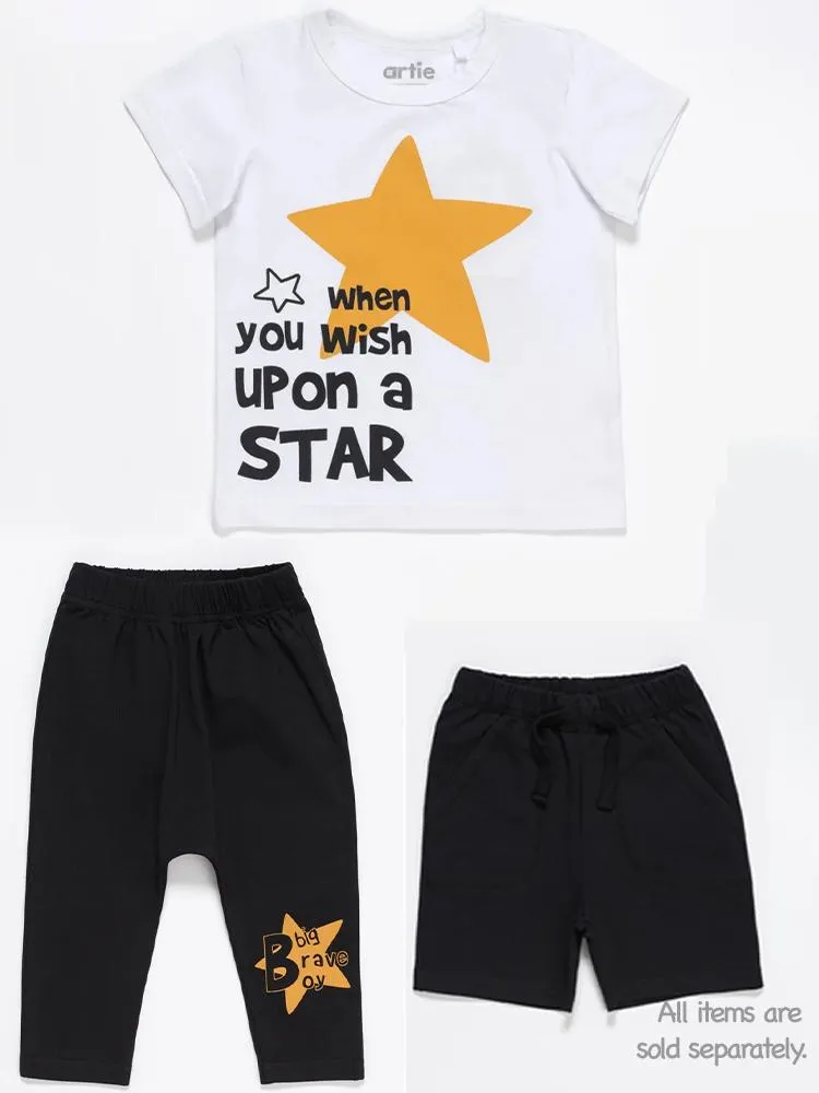 Artie - Big Brave Boy Baby and Boy Black Legging Bottoms