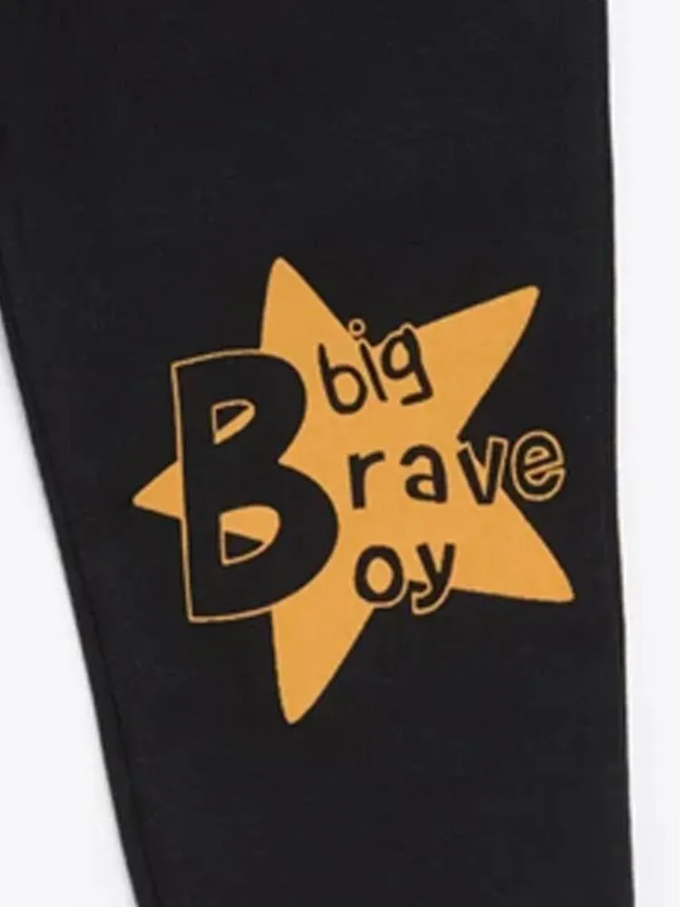 Artie - Big Brave Boy Baby and Boy Black Legging Bottoms