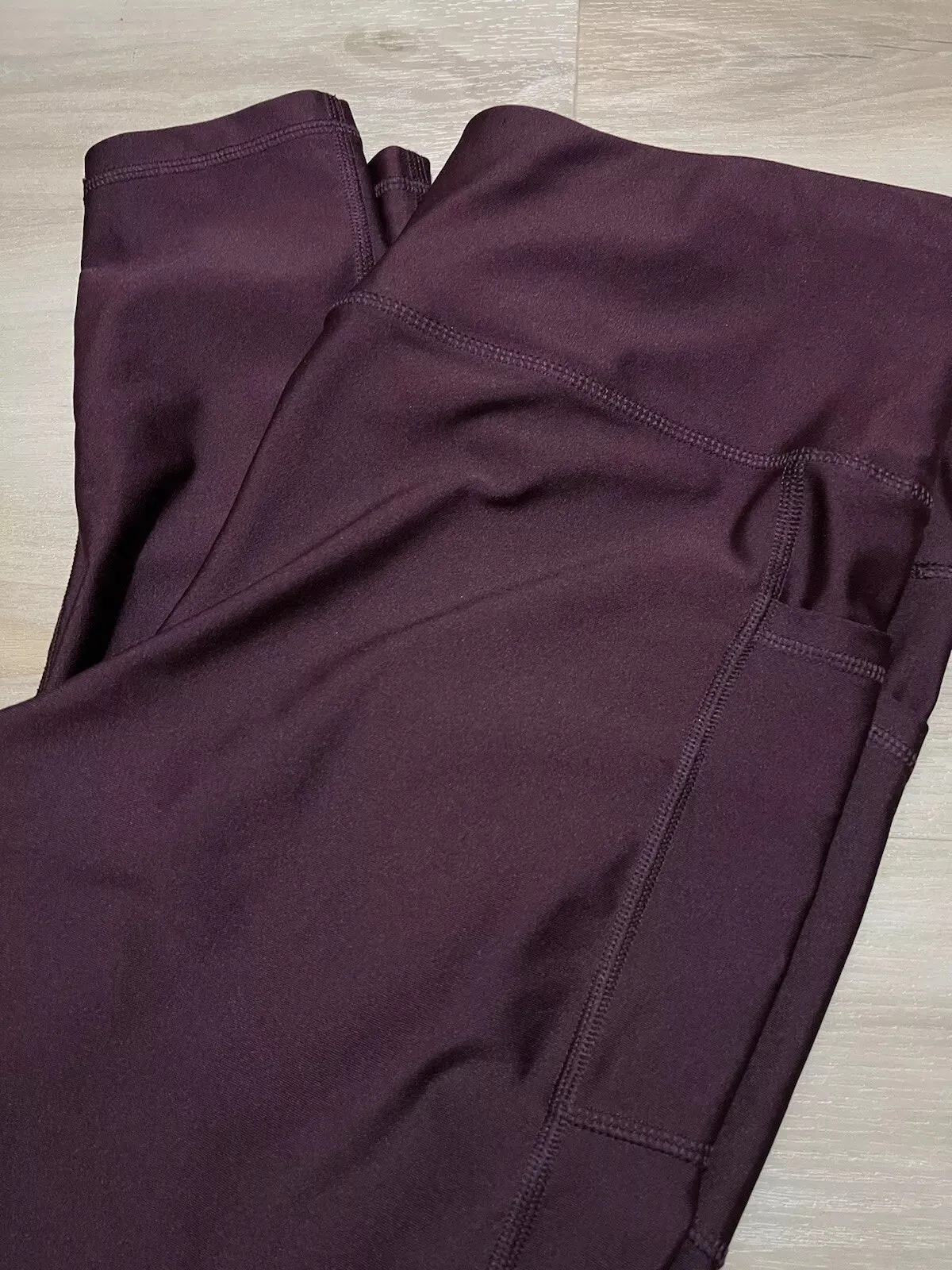 Athlux Leggings Womens Stretch Athletic Moisture Wicking Pull On Maroon