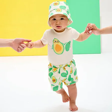 Avocado Print Short Sleeve Bodysuit