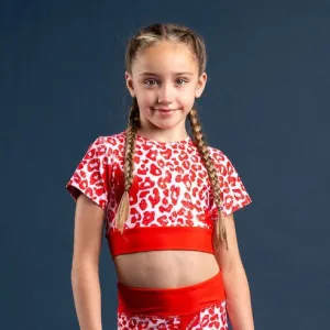 AW24 Bonini By A Dee Energy Red Leopard Crop Top