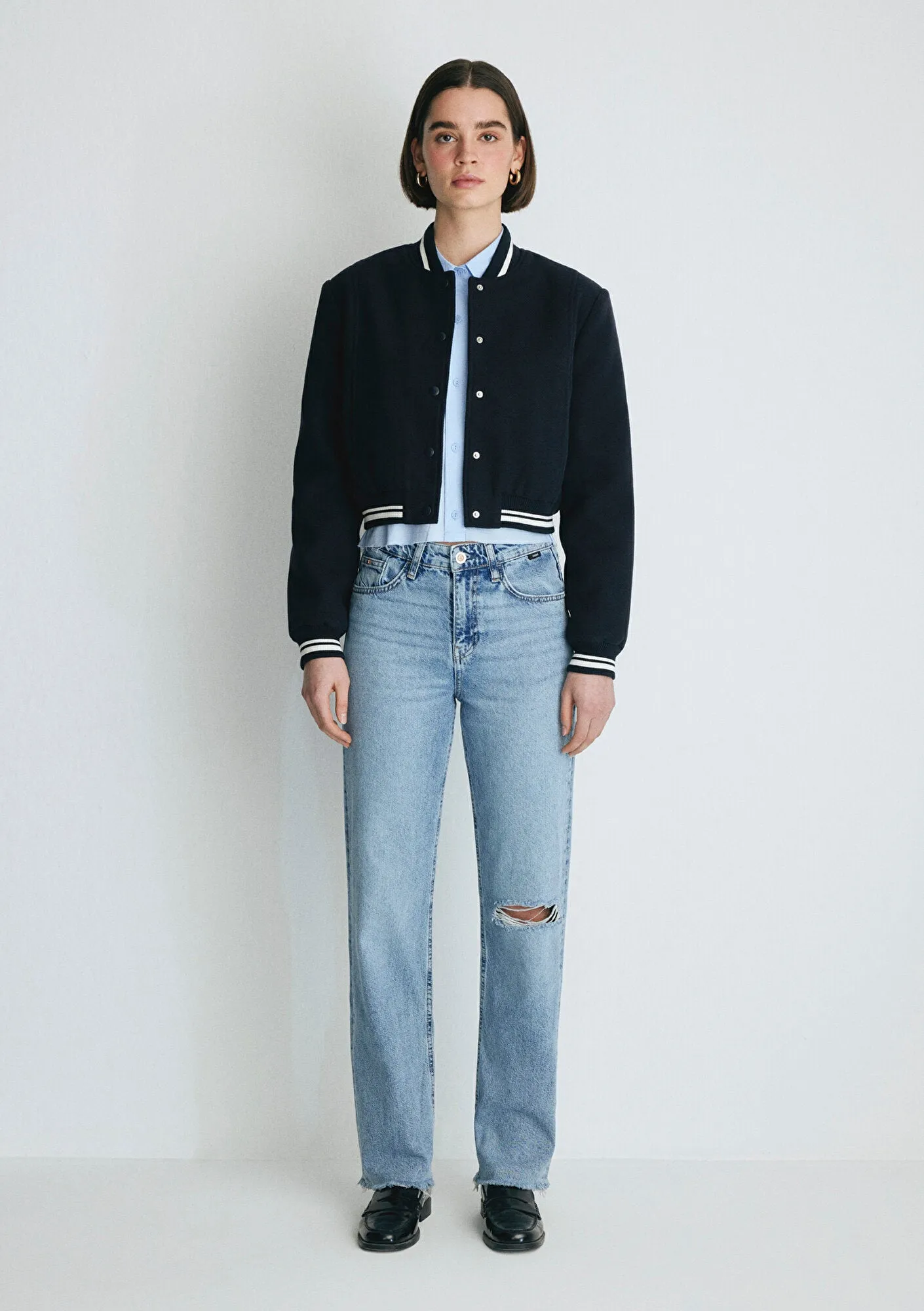 Barcelona Shaded Ripped College Jean Pants