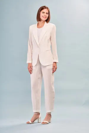 BCJ2905 Linen Blazer in Off White