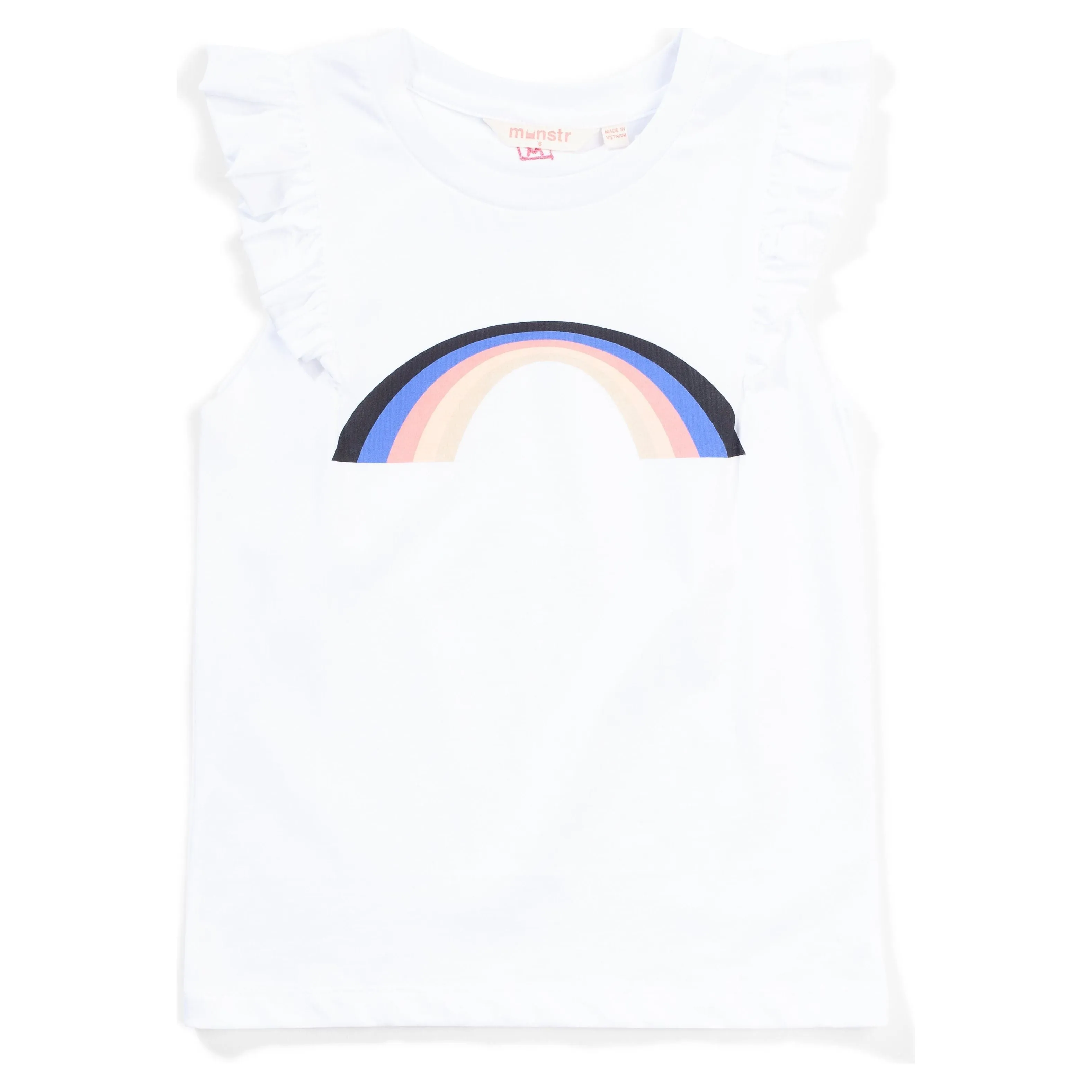 Bella Frill Tank - White