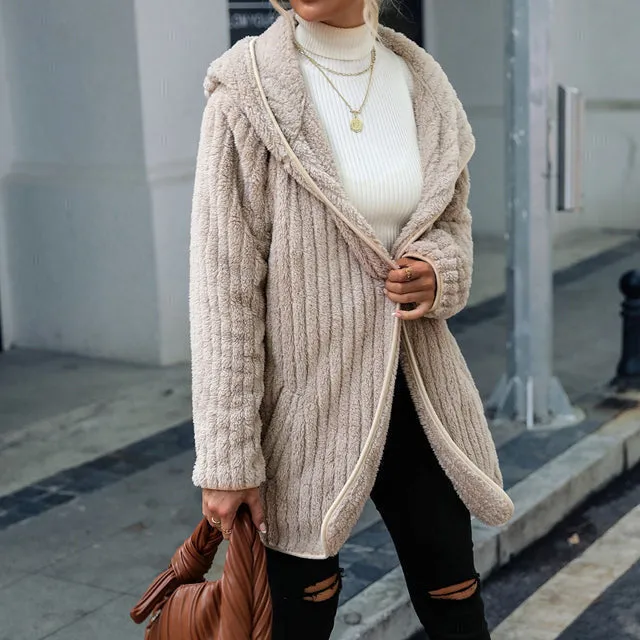 BerryBetty - Loose Hooded Warm Coat