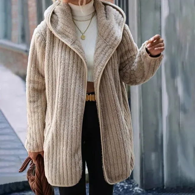 BerryBetty - Loose Hooded Warm Coat