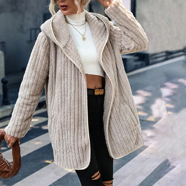 BerryBetty - Loose Hooded Warm Coat
