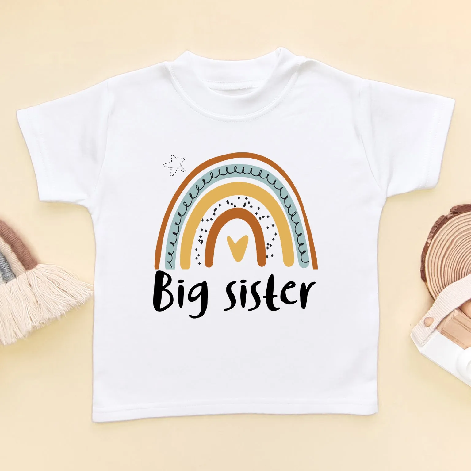 Big Sister Rainbow Toddler & Kids T Shirt