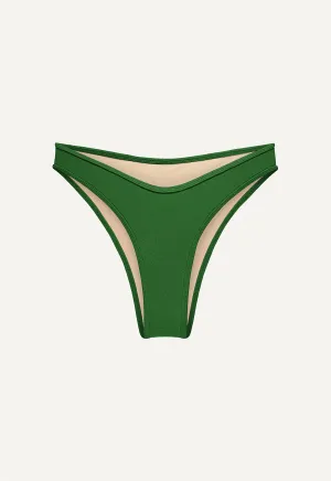 Bikini Bottom "Notos" in dark green terry