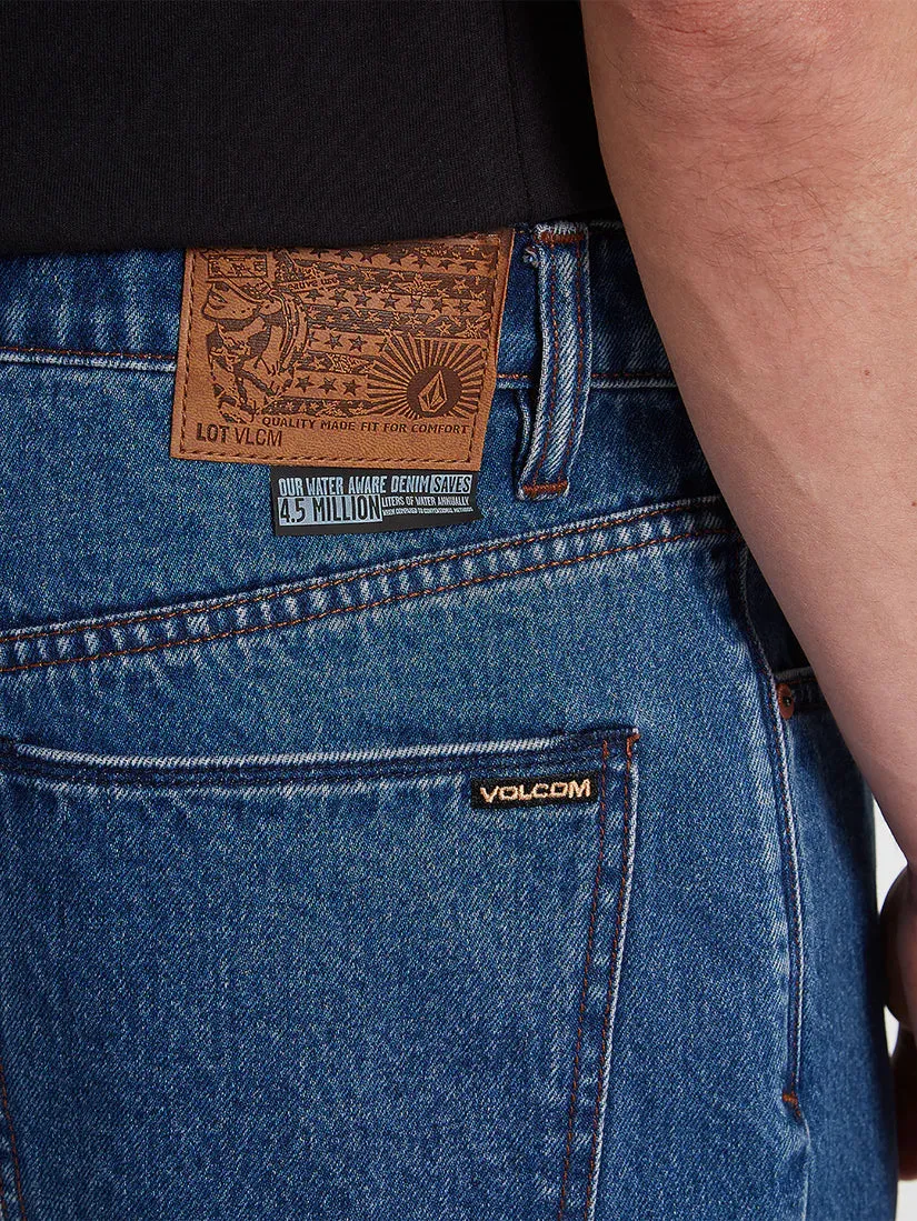 Billow Denim Shorts- Oliver Mid Blue