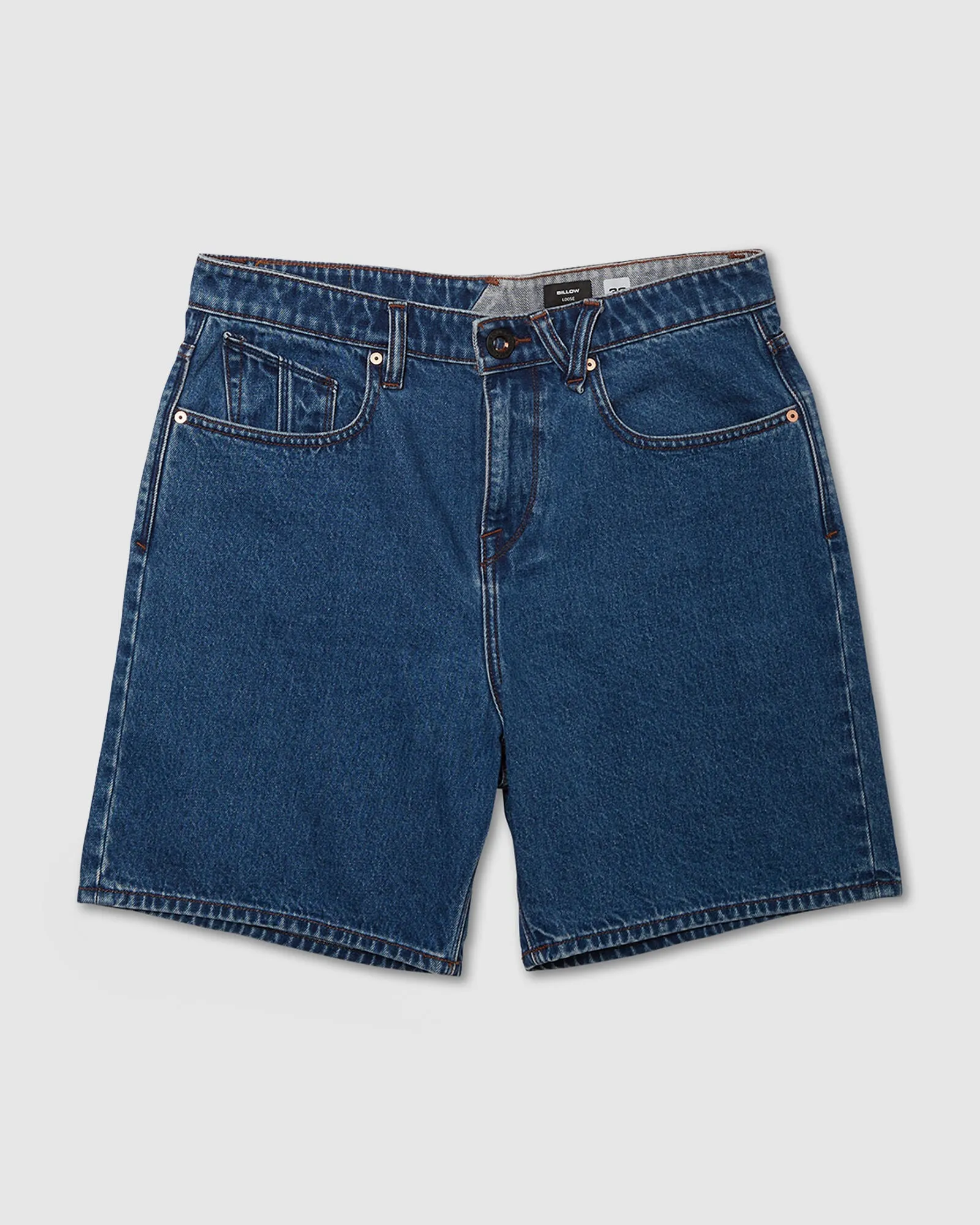 Billow Denim Shorts- Oliver Mid Blue