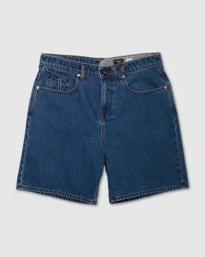 Billow Denim Shorts- Oliver Mid Blue