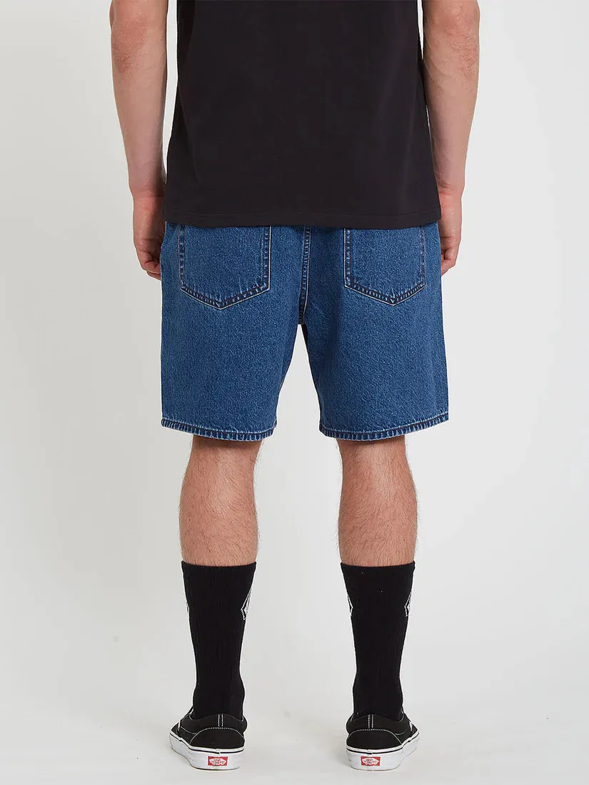 Billow Denim Shorts- Oliver Mid Blue