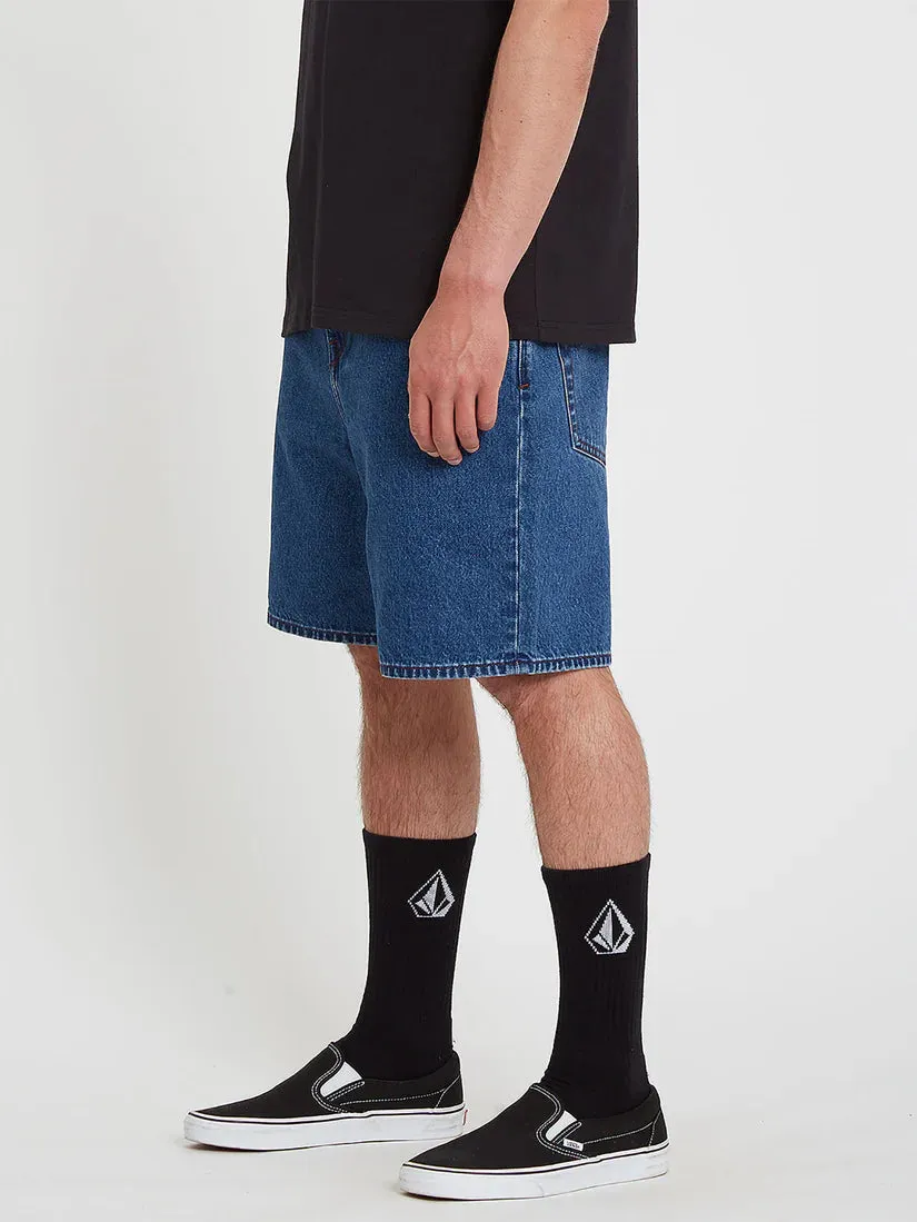 Billow Denim Shorts- Oliver Mid Blue