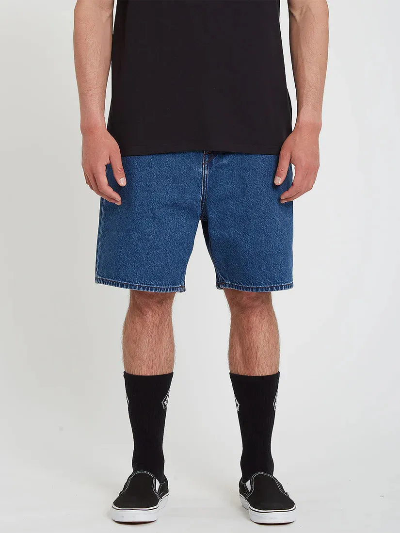 Billow Denim Shorts- Oliver Mid Blue