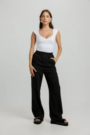 Black Denim Wide Bottoms