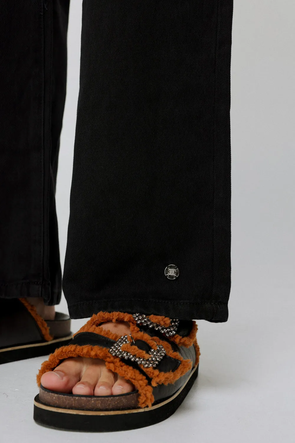 Black Denim Wide Bottoms