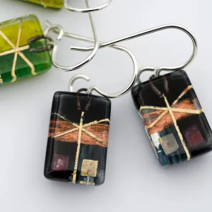 Black Dragonfly Drop Earrings