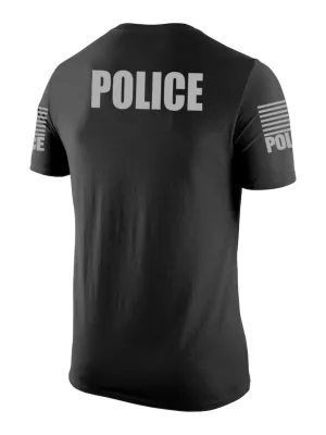 Black Police Men's Shirt - Short Sleeve (Gray)