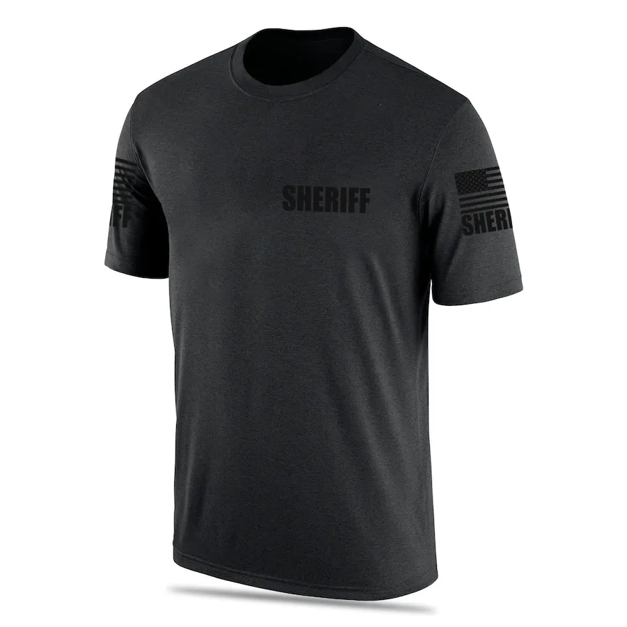 Black Sheriff Men's Shirt - Short Sleeve (Black)