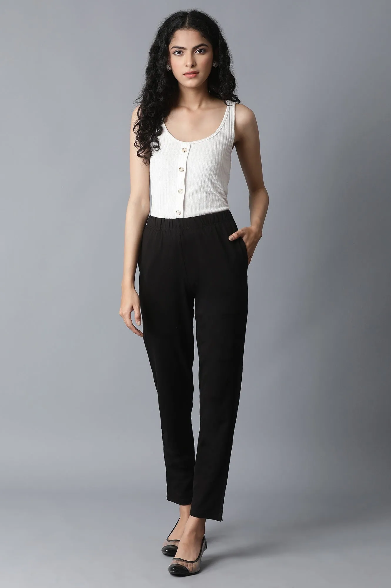 Black Straight Pants