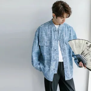 Blue Long-sleeved Shirt