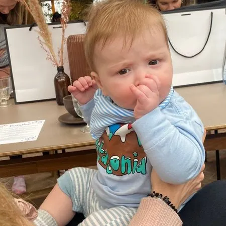 Blue Stripe Ribbed Dungarees
