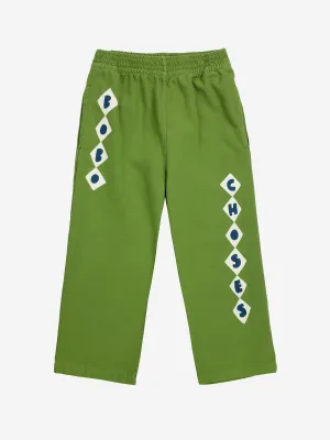 Bobo Choses Diamonds Straight Pants, Olive